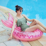 Large Mermaid Swimming Circle Underarm Circle Fish Tail Floating Row - Image 5
