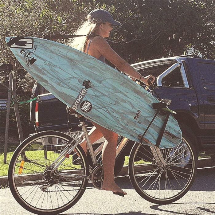 Black Lightweight Surfboard Strap With Paddle Board - Image 3