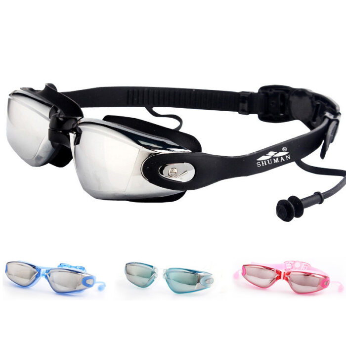 One-piece swimming goggles with earplugs - Image 1