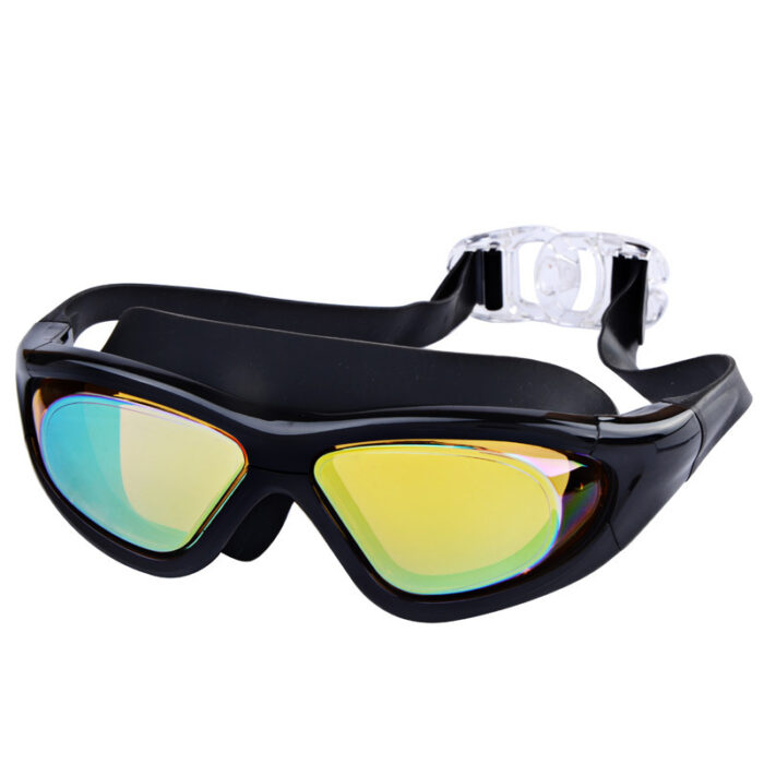 Large-Frame Swimming Goggles Flat Swimming Goggles Waterproof And Anti-Fog Diving Racing Swimming Goggles Unisex Glasses - Image 3