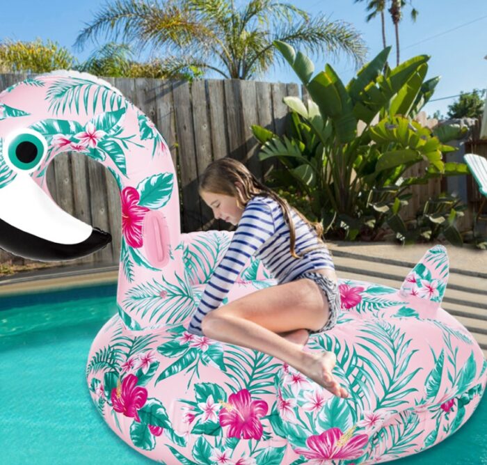 YUYU model inflatable pink flamingo swimming float Tube adult raft model pink flamingo pool float swim ring summer water fun pool toys - Image 4