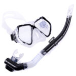 Large View Mask Tempered Glass Diving Mask Suit Snorkeling Silicone Mouthpiece Breathing Tube Equipment Double Drainage - Image 8