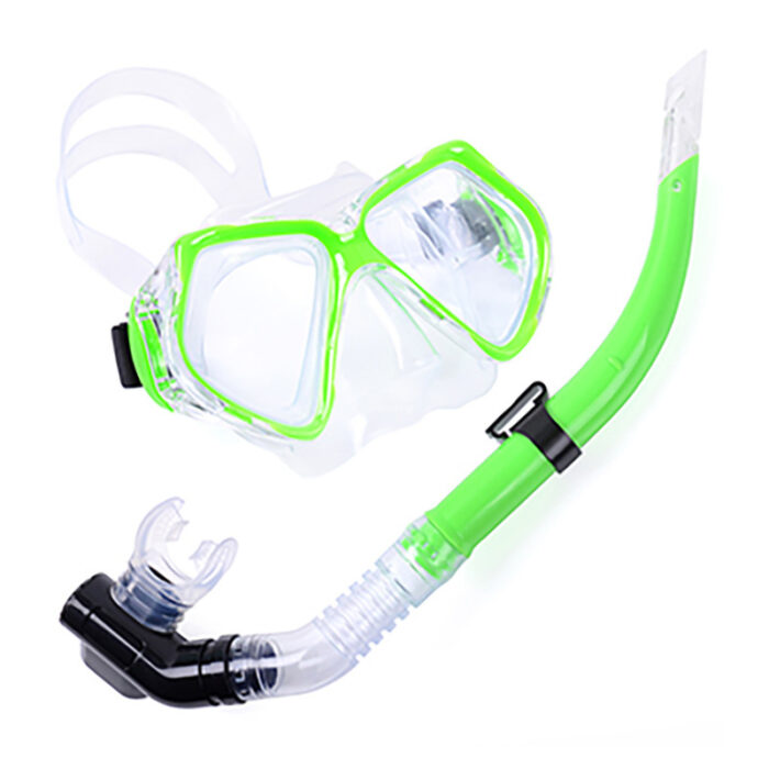 Large View Mask Tempered Glass Diving Mask Suit Snorkeling Silicone Mouthpiece Breathing Tube Equipment Double Drainage - Image 6