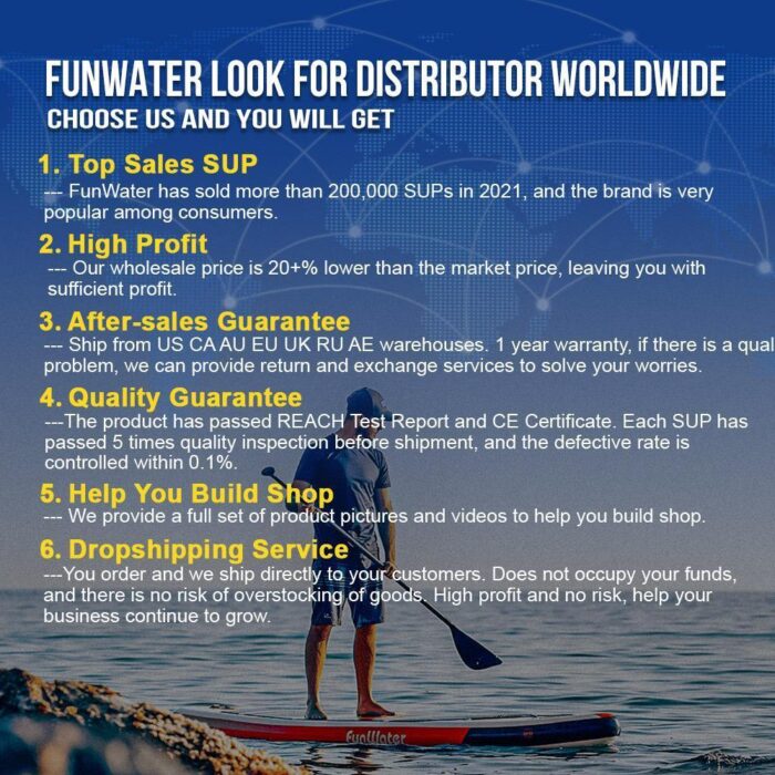 FUNWATER OEM And OEM Hot Selling 10ft 6in Inflatable Paddle Board Stand Up Paddle Board Surfboard - Image 5