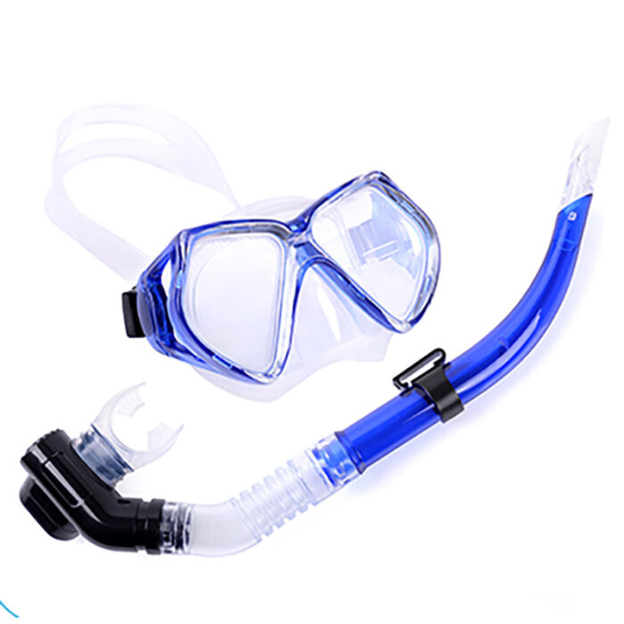 Large View Mask Tempered Glass Diving Mask Suit Snorkeling Silicone Mouthpiece Breathing Tube Equipment Double Drainage - Image 2