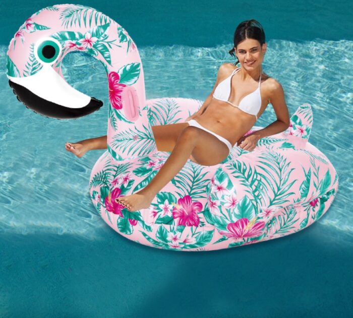 YUYU model inflatable pink flamingo swimming float Tube adult raft model pink flamingo pool float swim ring summer water fun pool toys - Image 3