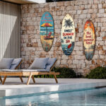 Summer Beach Ocean Theme Surfboard - Image 2