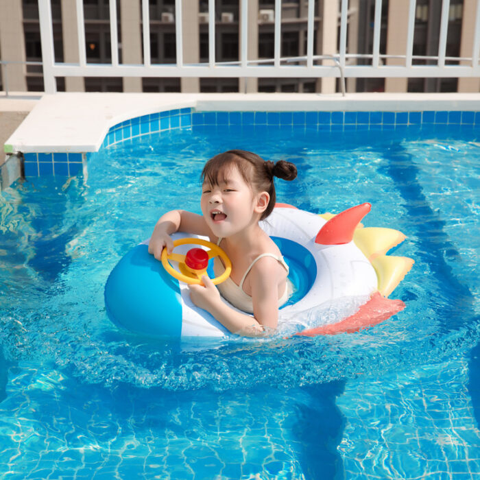 Flying Boat Motorboat Swimming Circle For Children - Image 4
