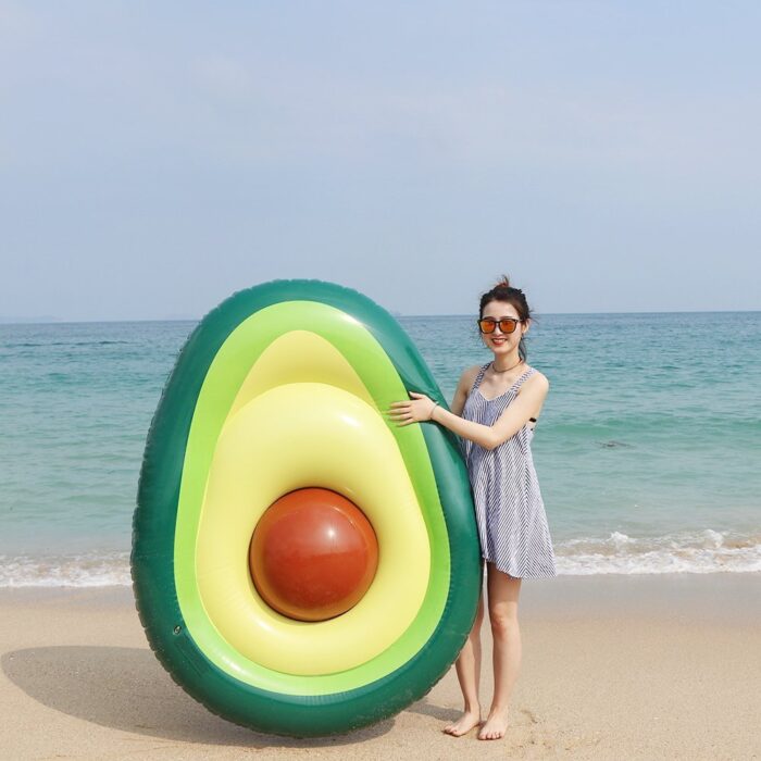 Inflatable Giant Avocado Pool Float Pool Swimming Float Swimming Ring Pool Circle Party  Buoy Toy - Image 2