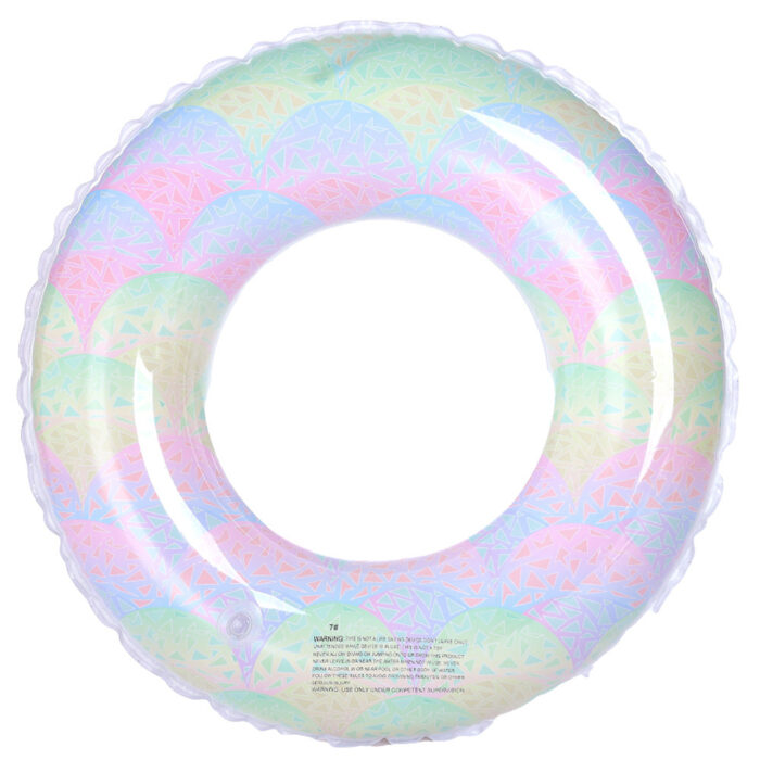 Net Red Inflatable Thickened Swimming Circle Colorful Dazzling Color - Image 4
