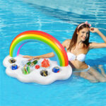 Gay Pride Rainbow Inflatable Pool Float Cooler - Image 5