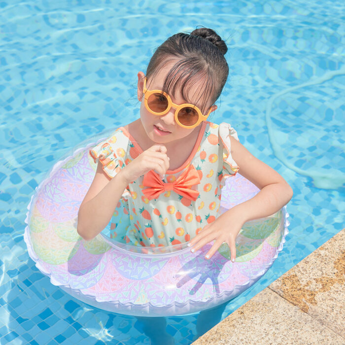 Net Red Inflatable Thickened Swimming Circle Colorful Dazzling Color - Image 3