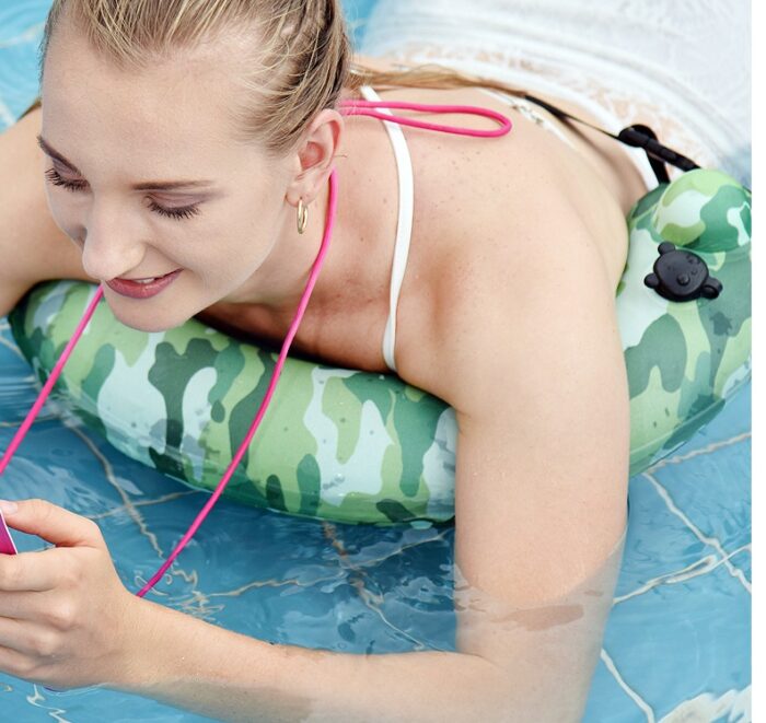 Half-circle Camouflage Swimming Ring Thickened Inflatable Lifebuoy Children's Cute Beginner Swimming Ring - Image 1