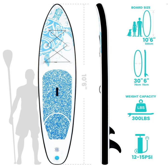 FUNWATER OEM And OEM Hot Selling 10ft 6in Inflatable Paddle Board Stand Up Paddle Board Surfboard - Image 2